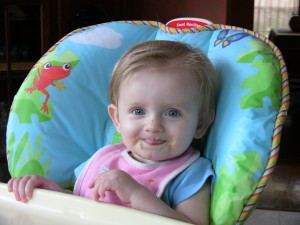 Riley Eating Baby Food