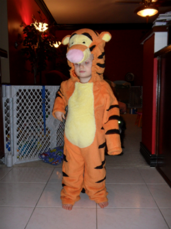 Riley in the Tigger Deluxe Plush Costume