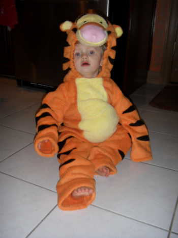 Riley in the Tigger Deluxe Plush Costume