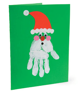 Handprint Santa Christmas Craft