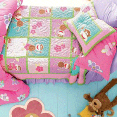 Company Kids Monkey Business Quilt Bedding