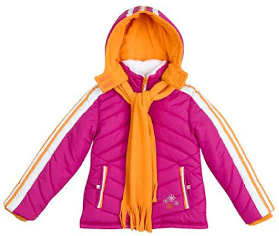 Rothschild Kids Sporty Snowflake Winter Jacket in Raspberry