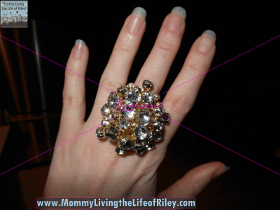 Tori Spelling Clustered Stone Statement Ring from HSN