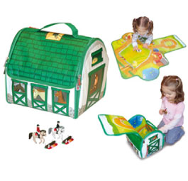 ZipBin Country Stable Play Set