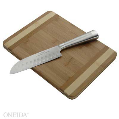 Oneida Cutting Board with Santoku Knife