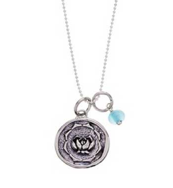 Baroni Lotus Charm Ball Chain Necklace