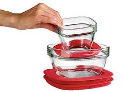 Rubbermaid 8-Piece Glass Container Food Storage Set with Easy Find Lids