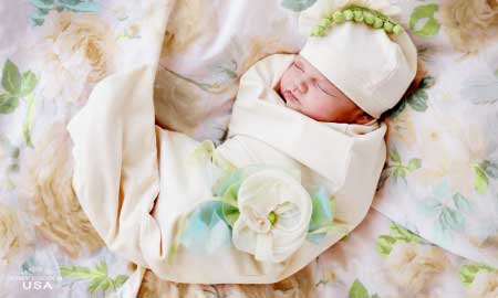 Cozy Cocoon Organic Sweet Pea & Pea Pod Hat Set