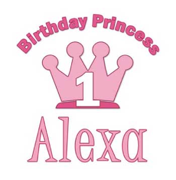 Pipsqueak Boutique Birthday Princess Pink Personalized Girls Shirt