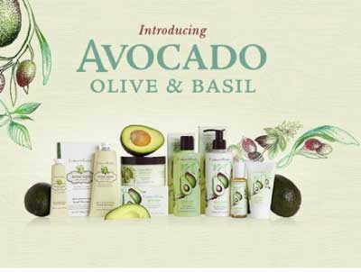 Crabtree & Evelyn Avocado Olive & Basil Skin Care Collection
