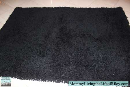 Sweet Peaches Bedding Black Shag Plus Rug