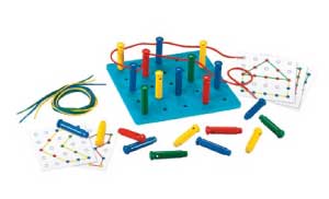 ACE Educational Supplies Stringing Pegs & Pegboard Set