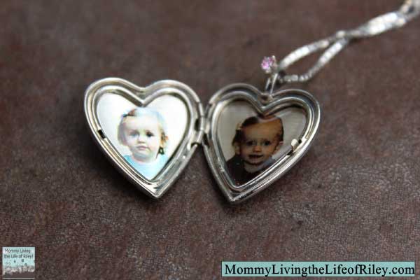 PicturesOnGold.com 2-Photo Sterling Silver Heart Locket with Custom Color Laser Engraving