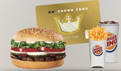 Burger King BK Crown Card