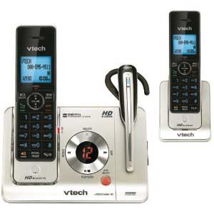 VTech LS6475-3 Two Handset Cordless Answering System with Cordless Headset