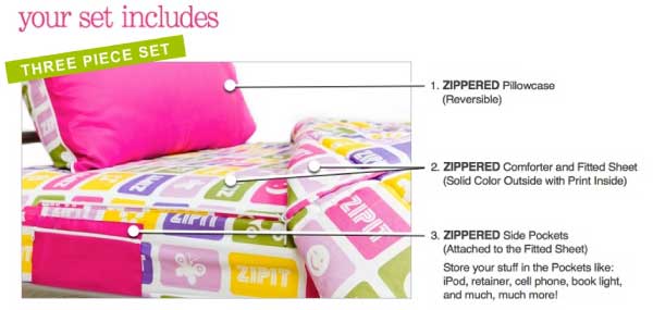 Zipit Bedding