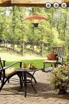 Electric Halogen Hanging Patio Heater