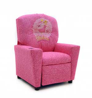 Pinkalicious Kid's Recliner with Cup Holder