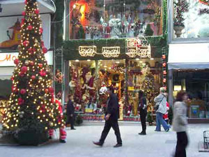 Stores Decorated for Christmas
