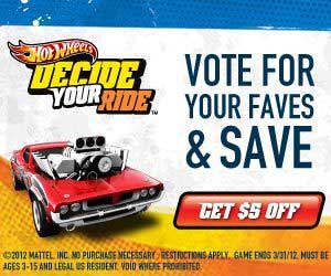 Hot Wheels Vote for Your Faves and Save